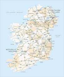 Carriageways), each with one or more lanes and any associated sidewalks (british english: Political Map Of Ireland Royalty Free Editable Vector Maproom