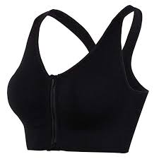 Womens Ultimate Breathable Yoga Front Zip Up Padded Sports Bra Girls Jogging Workout Top Fitness Vest Gym Crop Tops Genie Bra