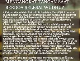 Apakah Disunnahkan Mengangkat Tangan Saat Berdoa Selesai Wudhu Doa Agama Tangan