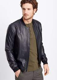Justice Joslin Rocks Gray Styles From Vince S Pre Fall 2015 Collection Best Leather Jackets Leather Jacket Men Leather Jacket