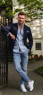 Shirt Jeans And Blazer Outfit For A Smart Casual Look Men Sbusinessoutfit Men S Busin In 2020 Smart Casual Jeans Outfit Mens Smart Casual Outfits Smart Casual Dress