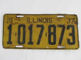 Black And Yellow California License Plate Frame Early Auto License Plate Vintage 1937 Yellow Black Illinois Car License Plates License Plate Vintage