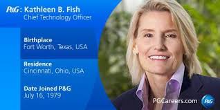A P&G-er since 1979, Kathy B. Fish plays a key role in P&G's innovation &  future. Our leadership team members each bring diverse experience to the  company. Kathy's P&G path is a