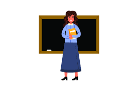 Download Illustration Of Female Teacher Svg Cut File By Creative Fabrica Crafts Creative Fabrica PSD Mockup Templates