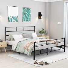 Cassia iron bed from $1,495.00. Buy Apepro Metal Bed Frame Platform Vintage Queen Size Mattress Foundation 13 Inches Wrought Iron Bed Frame Heavy Duty Steel Slabs No Box Spring Needed Easy Assemble Noise Free Black Bedframe Online In Turkey