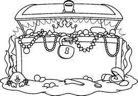 This picture is of treasure chest. Coloring Pages Of Treasure Chests Coloring Walls