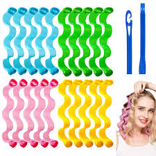 Try this everyday, heatless waves. Abodhu 24pcs Hair Curlers Wave Style Hair Rollers No Heat Wave Hair Curlers Spiral Curls Wave Formers Magic Heatless Wave Curlers Rolls Style With Styling Hooks For Short Medium Hair 9 8inch Buy