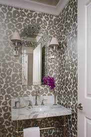 Uptown Glamour Bathroom Decor Apartment Bathroom Wallpaper Contemporary Powder Room Wallpaper