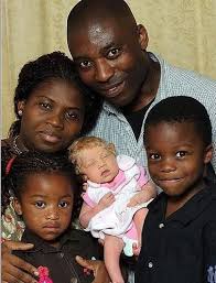 Nigerian Family That Lady Gave Birth To A White Baby I Thought Albino At First But Apparently Not She Has A Black Couples Blue Eyed Baby Black History Facts