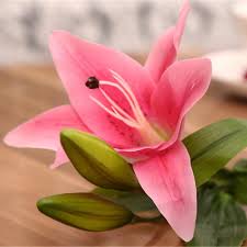 Spider lily flower lilies real touch flowers solar powered lily flower light dried lily flower artificial flower lily silk lily flower lilies flowers rain lily flower bulbs flower lily about product and suppliers: Real Touch Lily Flowers 3 Heads Artificial Flowers Bouquets New House Home Wedding Festival Decor Buy From 3 On Joom E Commerce Platform