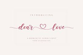 This font is for personal use only! Dear Love A Romantic Script Font 817134 Valentines Font Bundles