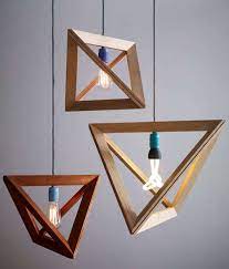Geometric Wooden Lampshades Wooden Pendant Lighting Wooden Lamp Pendant Light Design
