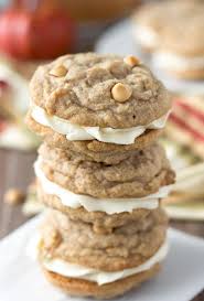 Pumpkin Butterscotch Cookie Sandwiches Recipe Pumpkin Butterscotch Cookies Cookie Bar Recipes Delicious Christmas Cookies