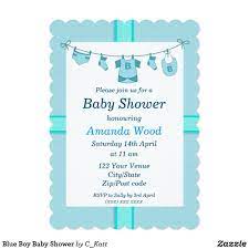 Blue Boy Baby Shower Invitation Zazzle Com Blue Baby Shower Invitations Boy Baby Shower Card Baby Shower Invitations
