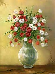How to draw flower vase step by you. Drawing Step By Step Rose Flower Vase Drawing