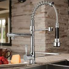Maybe you would like to learn more about one of these? Byb Chrome Modern Designer Single Handle Pull Out Spray Pre Rinse Spring Kitchen Sink Tap Mixer With Two Swivel Spouts Kitchen Sink Taps Kitchen Faucet Sink