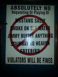 Absolutely No Requesting Of Playing Freebird Stairway To Heaven Smoke On The Water Stairway To Heaven Guitar Musician Humor