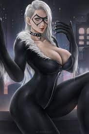 black cat and felicia hardy (marvel and 1 more) drawn by wtparadise |  Danbooru