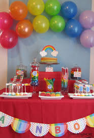 Rainbow Table Rainbow Birthday Party Rainbow Parties Rainbow Birthday Party Decorations