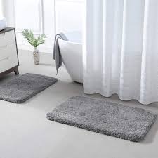 Shop with costco for skid resistant bath mats, with a variety of colors and styles to choose from! Bathroom Rugs 24x16 2 Pack Gray Bath Mats Silver Shower Shaggy Floors Extra Thick Super Soft Best Absorbent Perfect Absorbant Plush Door Mat Carpet Grey Gentsing Buy Online At Best Price In Uae