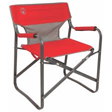 Coleman Outpost Breeze Folding Deck Chair Red In 2020 Steel Deck Deck Chairs Outdoor Chairs