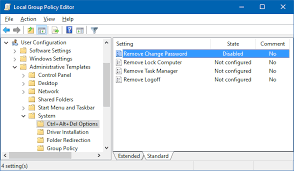 Limit local account use blank passwords to console logon only and from. Ctrl Alt Del Change Password Missing In Windows 10 Super User