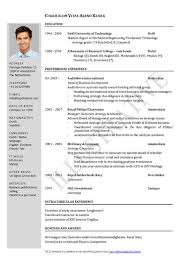 Cv templates find the perfect cv template. 49 For Sample Curriculum Vitae Format Resume Format
