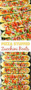 Pizza Stuffed Zucchini Boats Recipe Easy Zucchini Recipes Easy Cooking Recipes Zucchini Recipes
