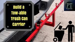 The tote caddy was designed to match up to hitch receivers of average height. How To Build A Tow Hitch Mounted Carrier For Your Trash Bins Diy Youtube
