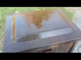 Returning A Rusty Wood Stove To Brand New Condition With Rust Off Wood Stove How To Clean Rust Cast Iron Fireplace