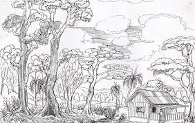 Gambar Pemandangan Alam Di Hutan Gambar Pemandangan Sungai Yang Menarik Sekali Dan Wajib Kita Pergi Mari Mewarna Gambar Pema Di 2020 Pemandangan Gambar Gambar Awan