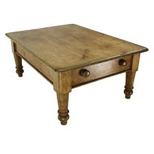 Early 20th century pine blanket chest. Large Antique English Pine Coffee Table Big End Drawer At 1stdibs