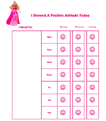 Sticker Chart For Positive Attitude Charts For Kids