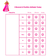 sticker chart for positive attitude charts for kids