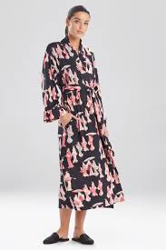 Check spelling or type a new query. N Natori Natori Geisha Cozy Knit Long Wrap Robe In Black Multi Modesens