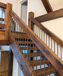 Custom Wood Products Photo Gallery Enterprise Wood Products Rustic Stairs Rustic Staircase Wood Stair Treads