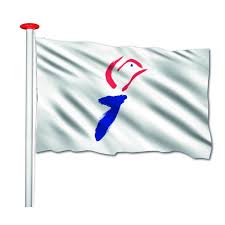 Op 5 mei vieren we bevrijdingsdag. Vrijheidsvlag Met Fakkel Logo Faber Vlaggen