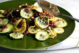 Summer Squash And Red Rice Salad With Lemon And Dill Recipes For Health Nytimes Com Red Rice Salad Red Rice Rice Salad