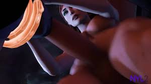 Shepard et Liara collier facefucking en dessous