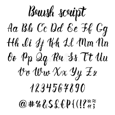 It has an extensive history and if you can find several types of this font, you can be prepared for a wide range of projects. Download Handwritten Latin Calligraphy Brush Script With Numbers And Symbols Calligr Calligraphy Handwriting Brush Lettering Alphabet Lettering Alphabet Fonts