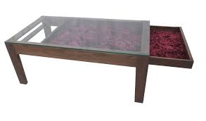 Square Glass Top Display Coffee Table