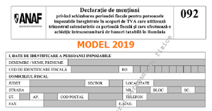 Tax preparation service in brussels, belgium. Opanaf 169 2019 Procedura Actualizare Vector Fiscal PlÄtitori De Tva Trimestrial Care EfectueazÄ O AchiziÈie IntracomunitarÄ De Bunuri F 092 Nou Cabinetexpert Ro Blog Contabilitate