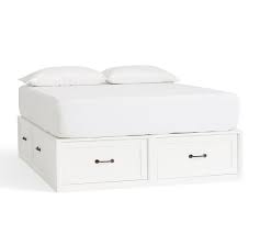 Many queen platform bed frames come with additional features, so you should have an idea of. Stratton Storage Platform Bed Frame With Drawers Wooden Beds Pottery Barn