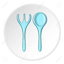 Baby Spoon And Fork Icon In Cartoon Style Isolated On White Circle Royalty Free Cliparts Vectors And Stock Illustration Image 63486023 Here you can explore hq fork transparent illustrations, icons and clipart with filter setting like size, type, color etc. baby spoon and fork icon in cartoon style isolated on white circle