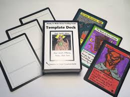 Just use the 'your artwork' template. Trading Card Game Template Deck
