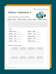 Addition Und Subtraktion Im Zahlenraum 1 000 000 In 2020 Mit Bildern Addition Und Subtraktion Umkehraufgaben Zahlenraum