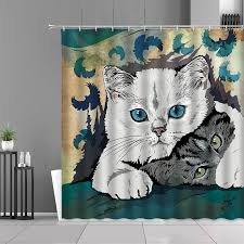 Maybe you would like to learn more about one of these? Tirai Mandi Kucing Hewan Kartun Hitam Putih Kucing Burung Lukisan Minyak Warna Air Seni Dekorasi Rumah Set Tirai Kamar Mandi Tahan Air Shower Tirai Aliexpress