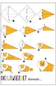 Origami Aslan Origami Elisi Fikirleri Kagit Sanati