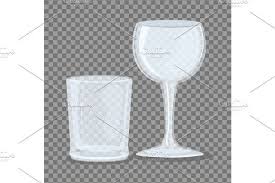 Mockup Transparent Glass Transparent Glass Vector Illustration Design