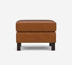 A wonderful addition to rustic. Tyler Leather Ottoman Pottery Barn